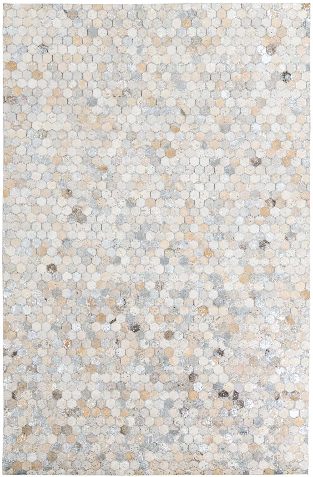 5' 1 x 7' 10 Cowhide Leather Rug