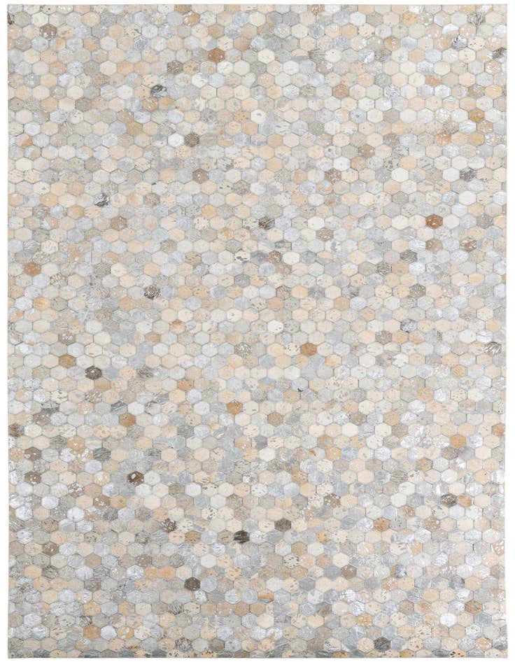 Detail image of 5' 1 x 8' Cowhide Leather Rug