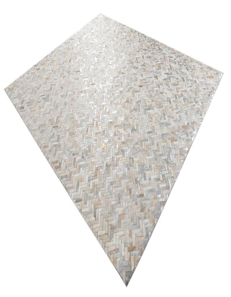 Detail image of 8' 1 x 9' 9 Cowhide Leather Rug