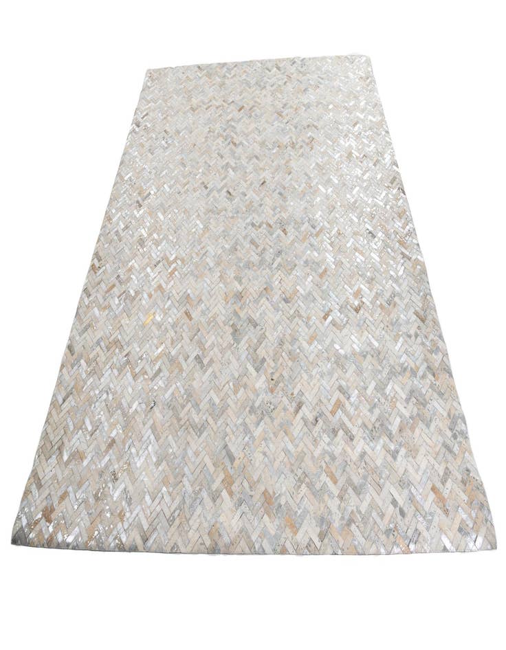 Detail image of 8' 1 x 9' 9 Cowhide Leather Rug