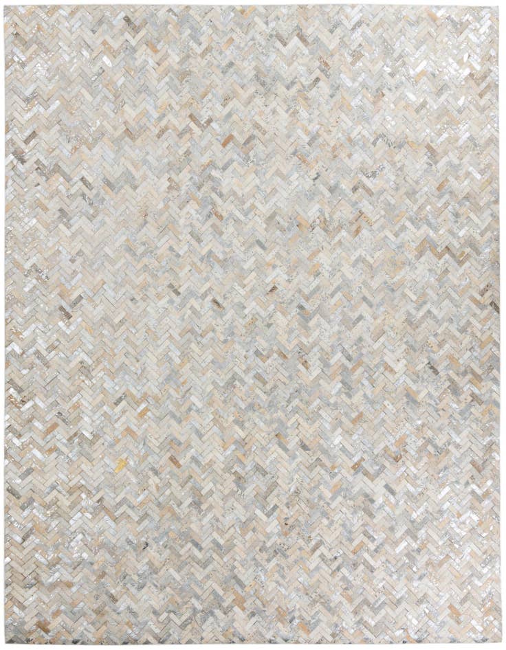 Detail image of 8' 1 x 9' 9 Cowhide Leather Rug