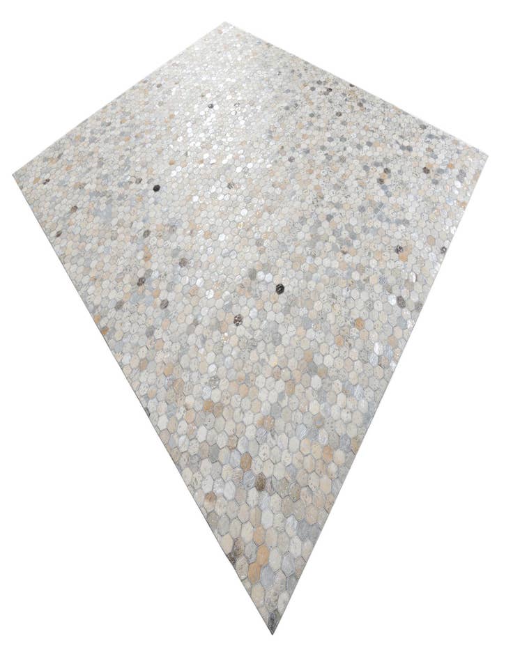 Detail image of 8' 1 x 9' 9 Cowhide Leather Rug