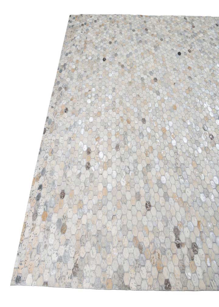 8' 1 x 9' 9 Cowhide Leather Rug