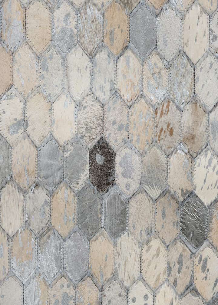 8' 1 x 9' 9 Cowhide Leather Rug