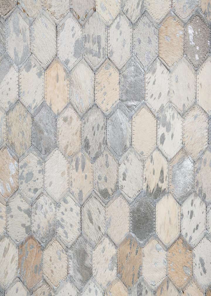 8' 1 x 9' 9 Cowhide Leather Rug