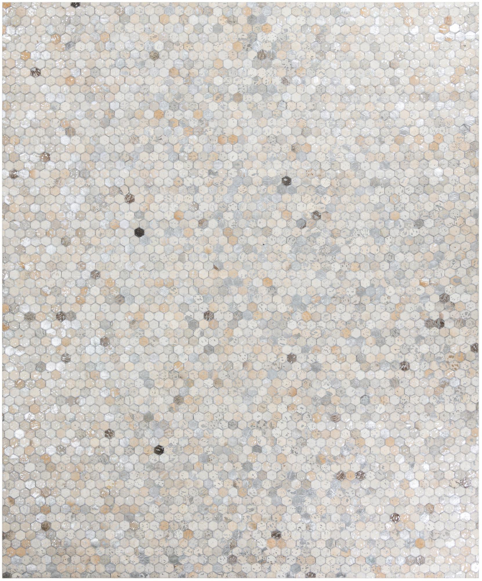 8' 1 x 9' 9 Cowhide Leather Rug