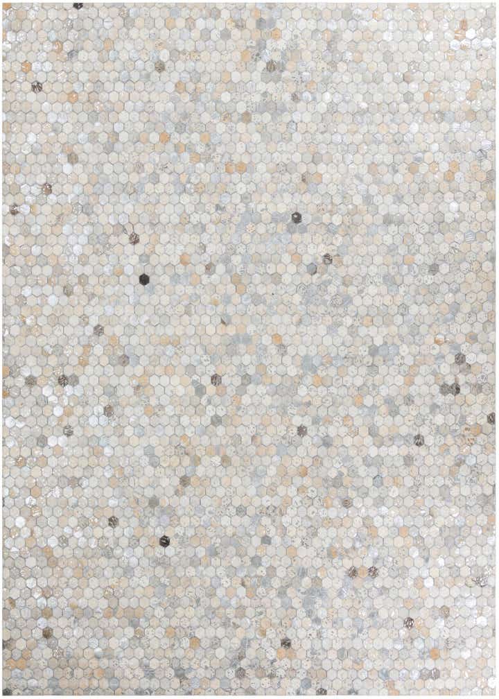 8' 1 x 9' 9 Cowhide Leather Rug