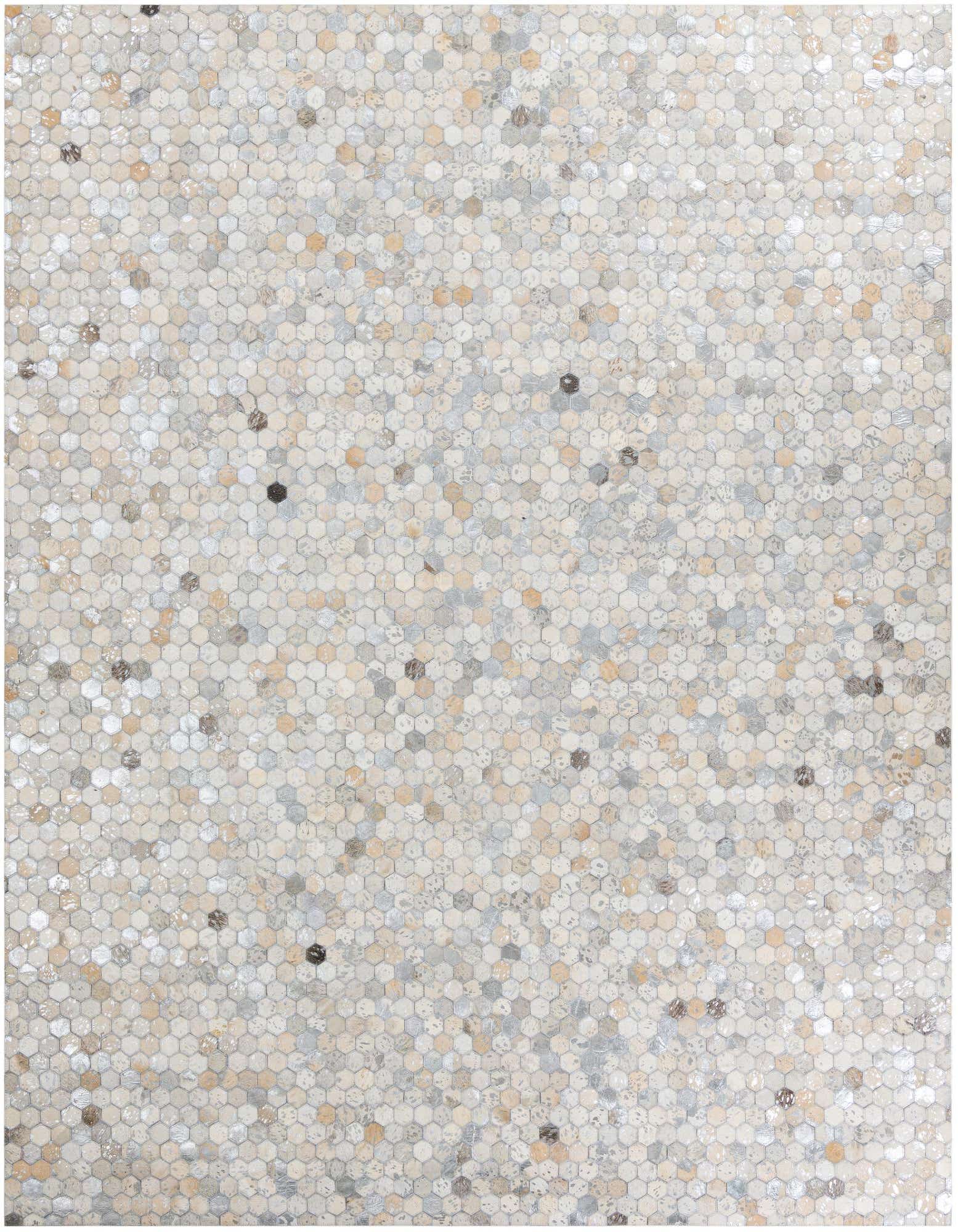 8' 1 x 9' 9 Cowhide Leather Rug