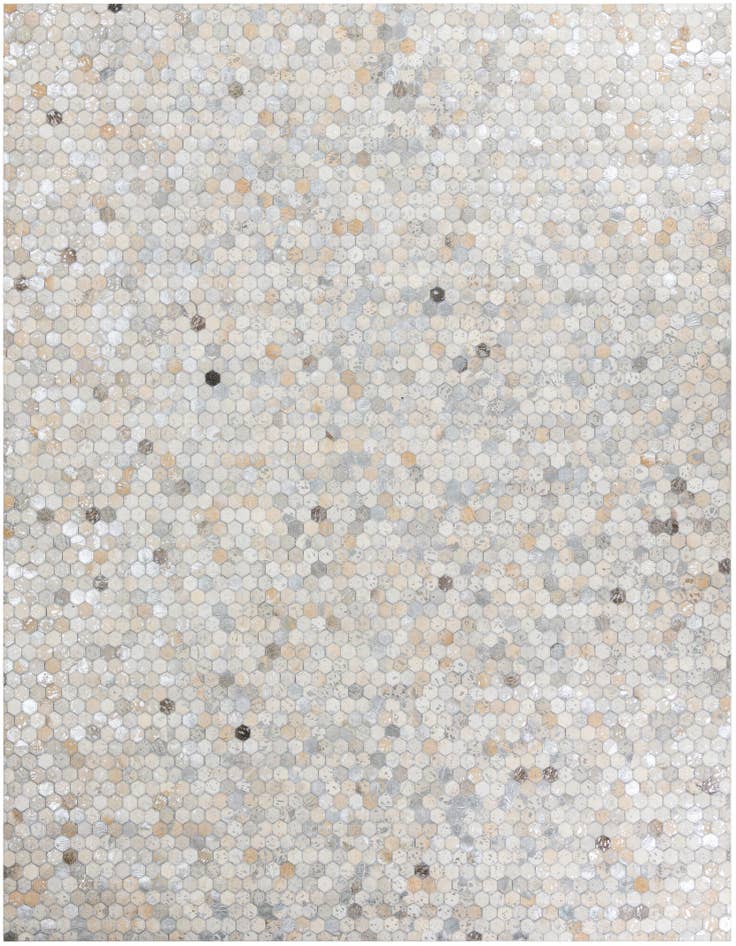 Detail image of 8' 1 x 9' 9 Cowhide Leather Rug