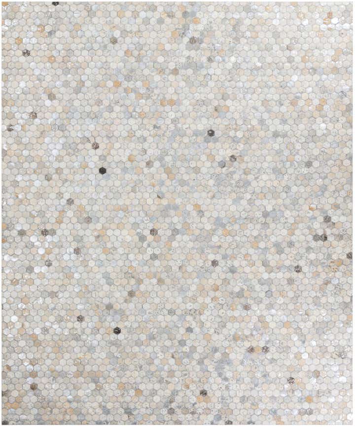 8' 1 x 9' 9 Cowhide Leather Rug