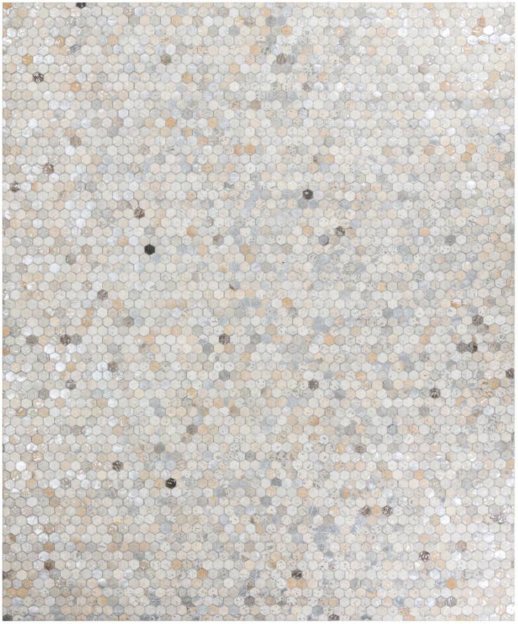 Detail image of 8' 1 x 9' 9 Cowhide Leather Rug