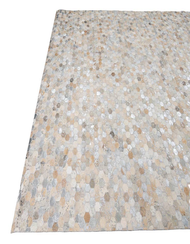 Detail image of 8' x 9' 10 Cowhide Leather Rug