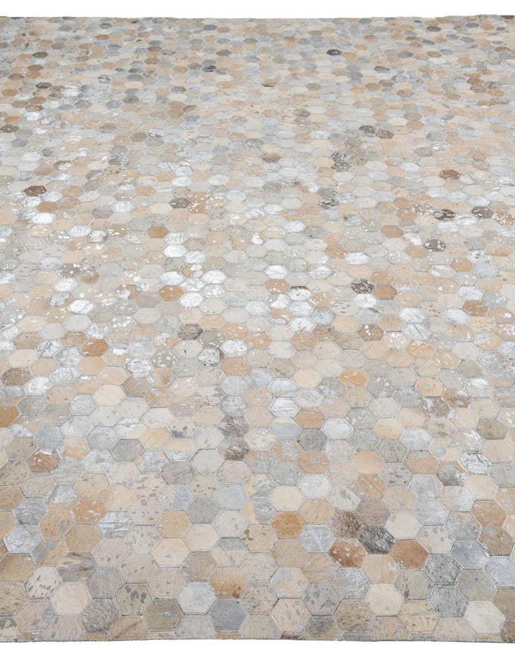 Detail image of 8' x 9' 10 Cowhide Leather Rug