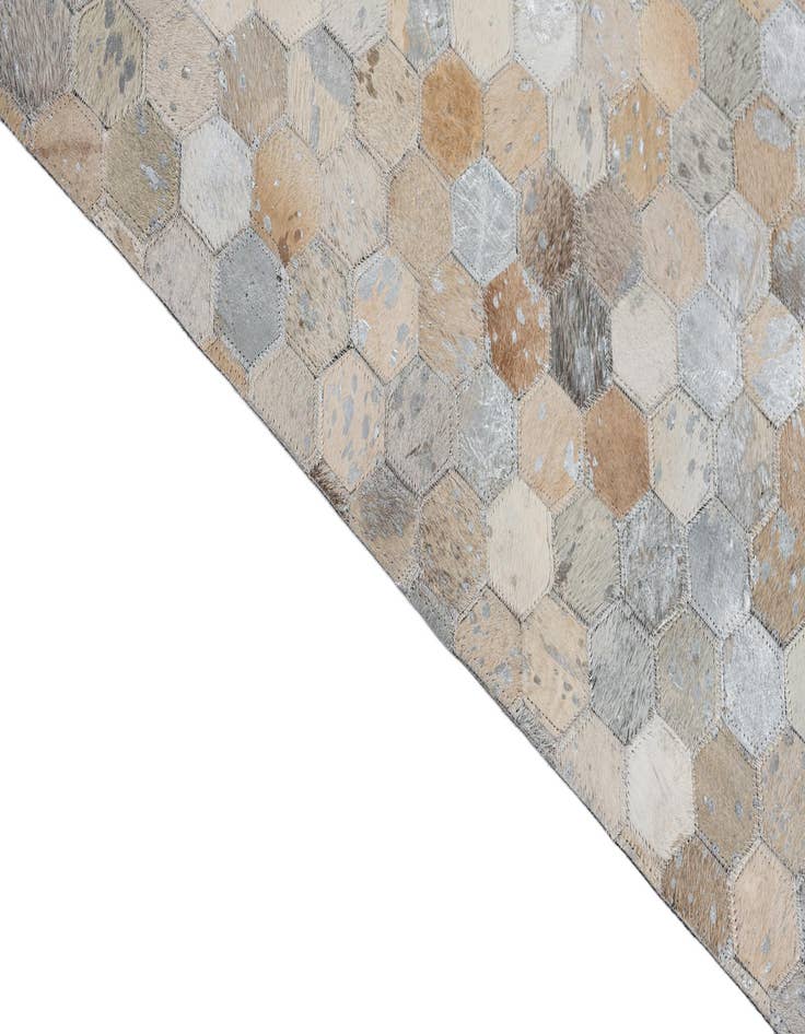 Detail image of 8' x 9' 10 Cowhide Leather Rug