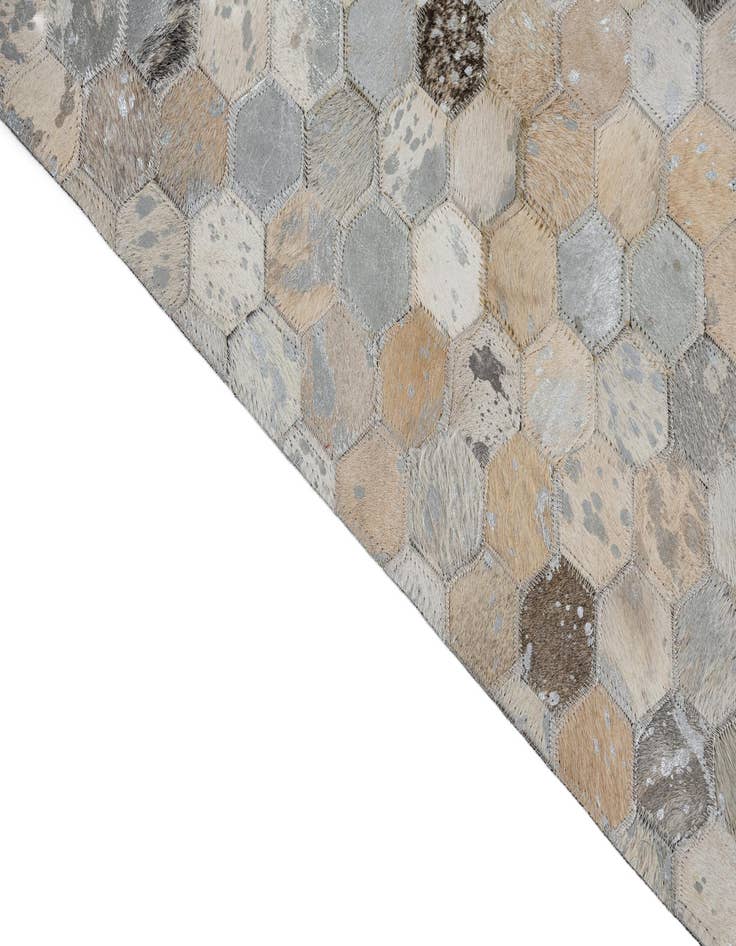 Detail image of 7' 10 x 9' 10 Cowhide Leather Rug