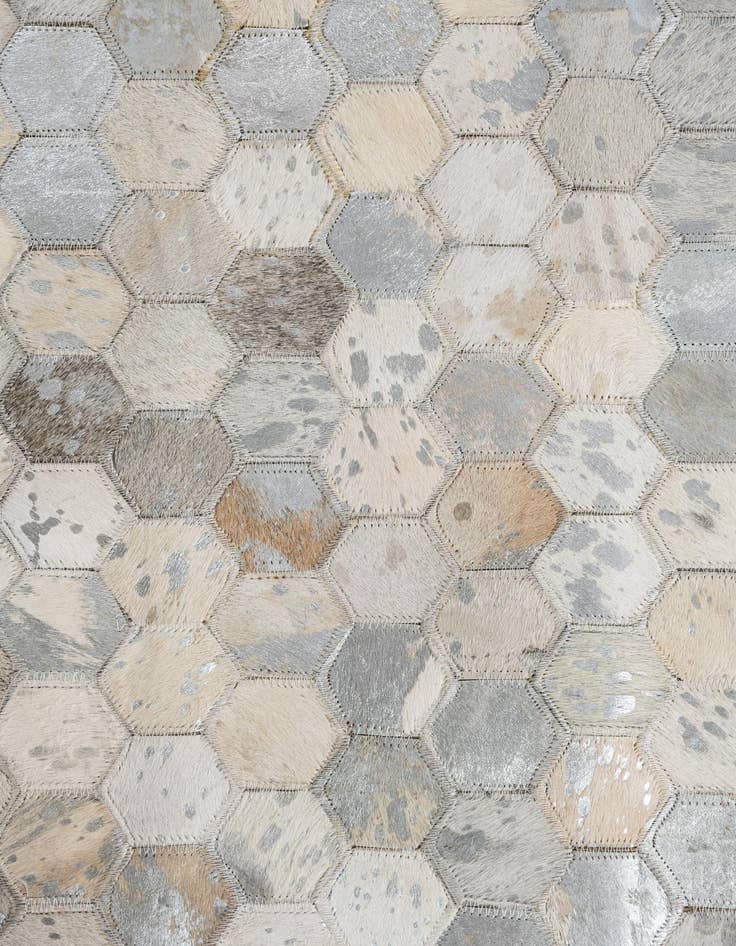 Detail image of 7' 10 x 9' 10 Cowhide Leather Rug