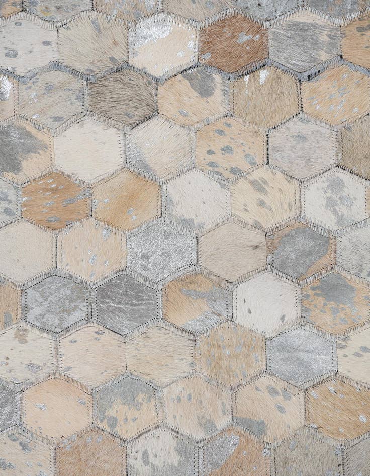 Detail image of 8' x 10' Cowhide Leather Rug