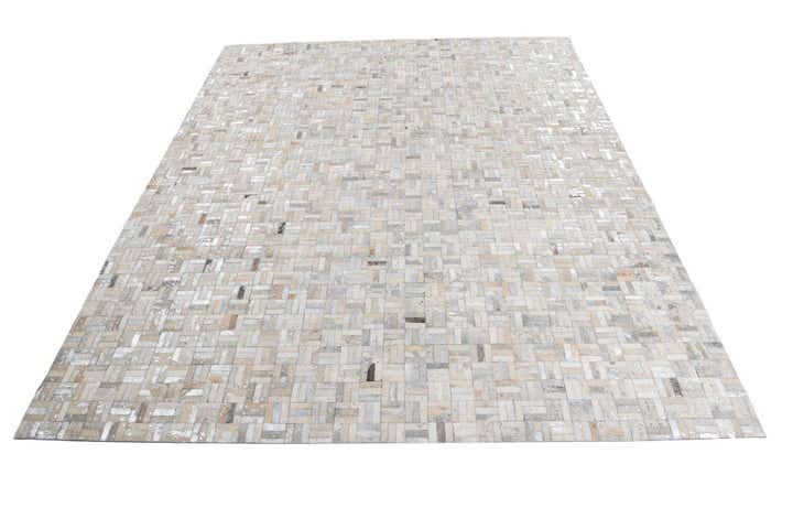 8' x 9' 9 Cowhide Leather Rug
