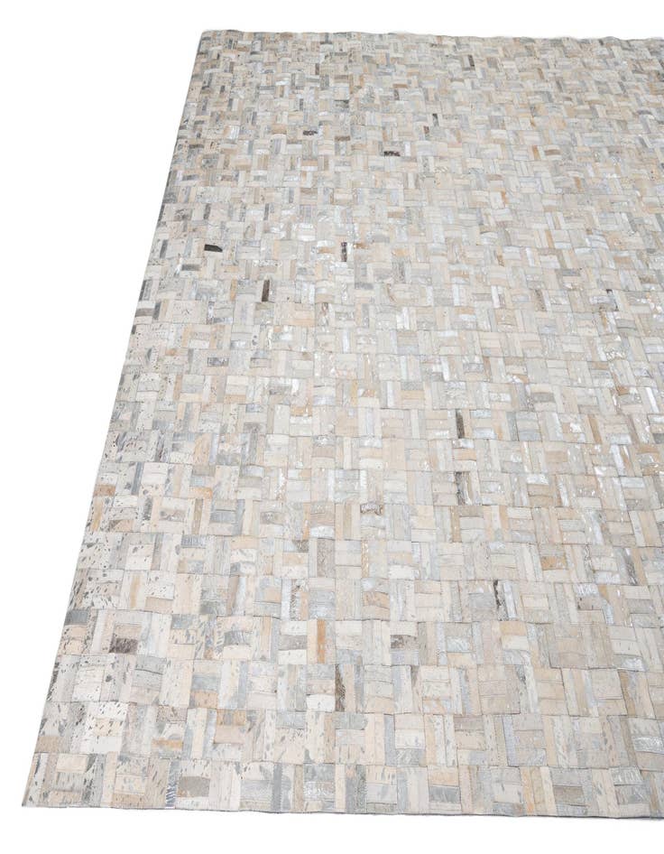 Detail image of 8' x 9' 9 Cowhide Leather Rug