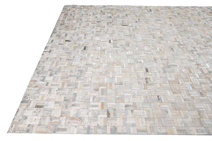 8' x 9' 9 Cowhide Leather Rug