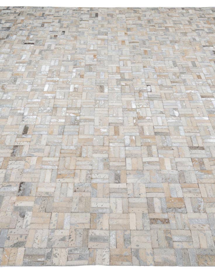 Detail image of 8' x 9' 9 Cowhide Leather Rug