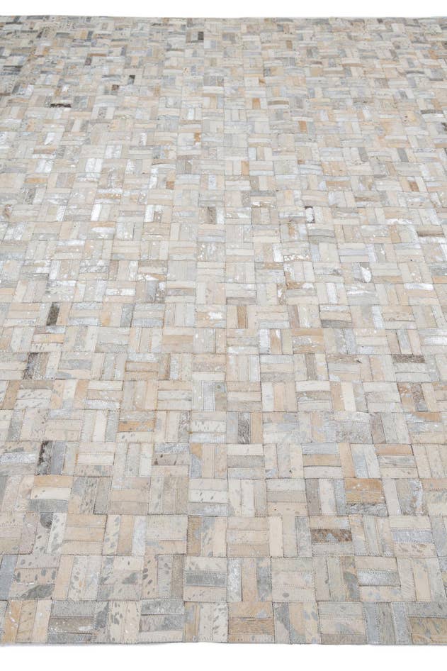 Detail image of 8' x 9' 9 Cowhide Leather Rug