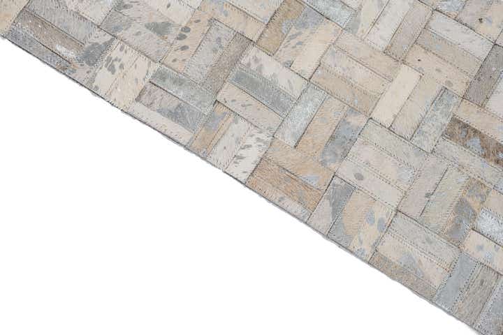 8' x 9' 9 Cowhide Leather Rug