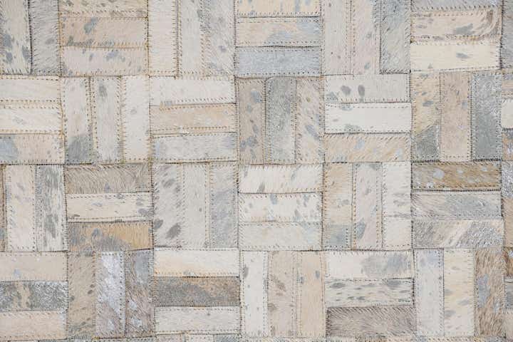 8' x 9' 9 Cowhide Leather Rug