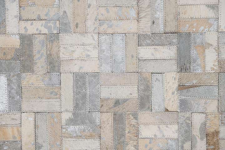8' x 9' 9 Cowhide Leather Rug