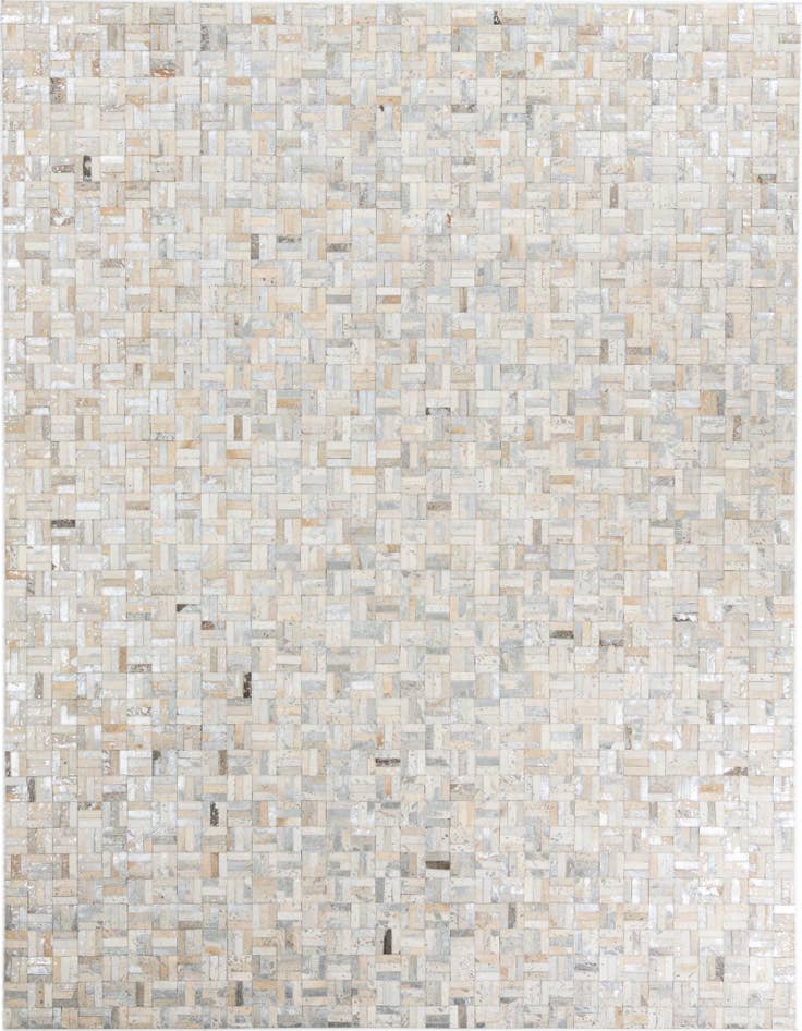 Detail image of 8' x 9' 9 Cowhide Leather Rug