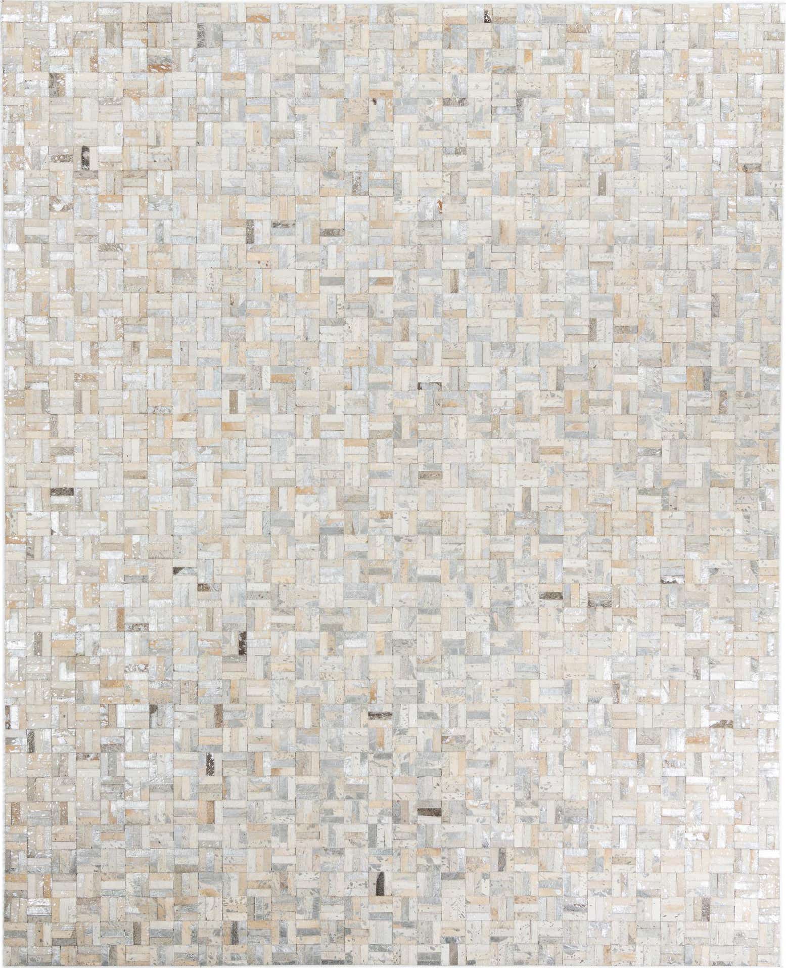 8' x 9' 9 Cowhide Leather Rug