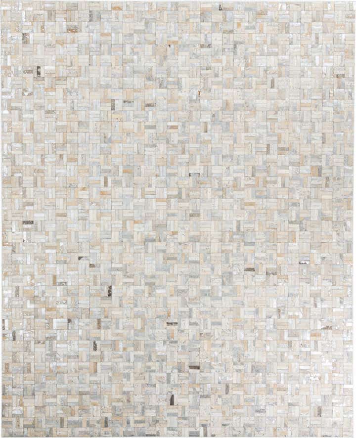 8' x 9' 9 Cowhide Leather Rug