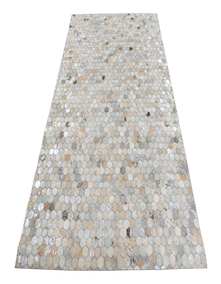 Detail image of 5' x 7' 10 Cowhide Leather Rug