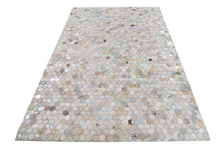 5' x 7' 10 Cowhide Leather Rug