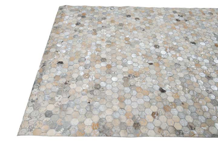 5' x 7' 10 Cowhide Leather Rug