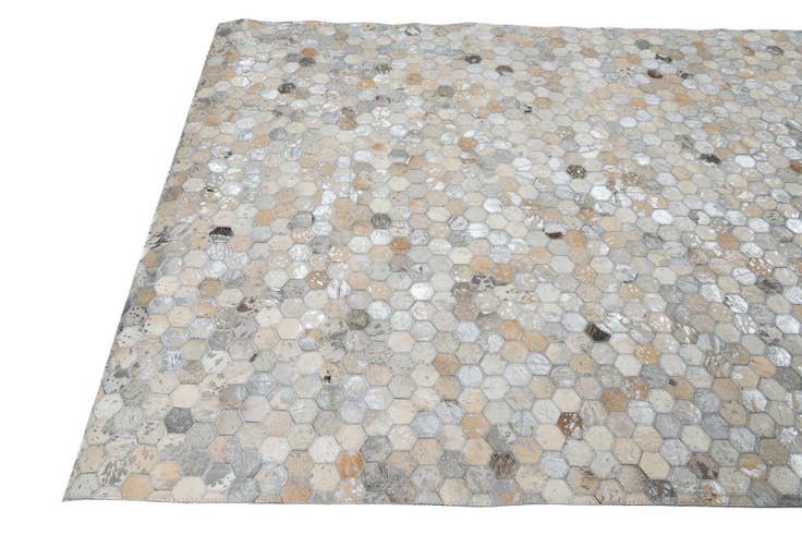 Detail image of 5' x 7' 10 Cowhide Leather Rug