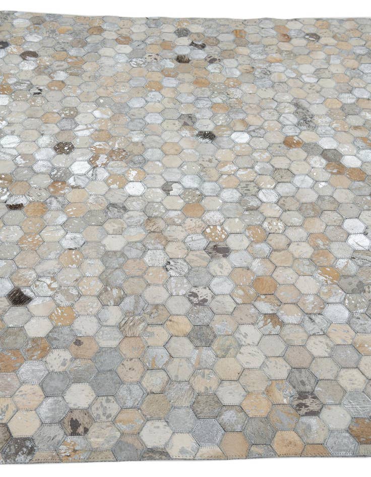 Detail image of 5' x 7' 10 Cowhide Leather Rug