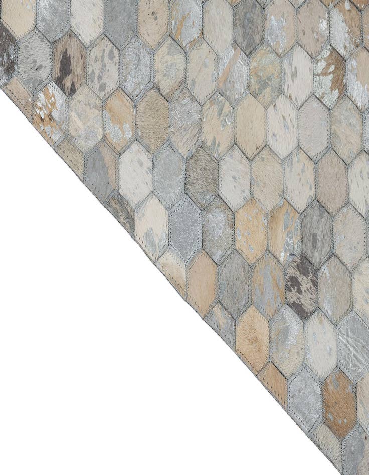 Detail image of 5' x 7' 10 Cowhide Leather Rug