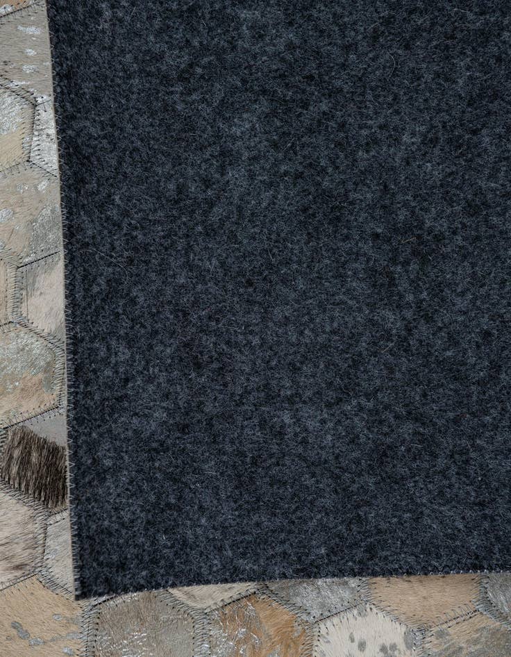 Detail image of 5' x 7' 10 Cowhide Leather Rug