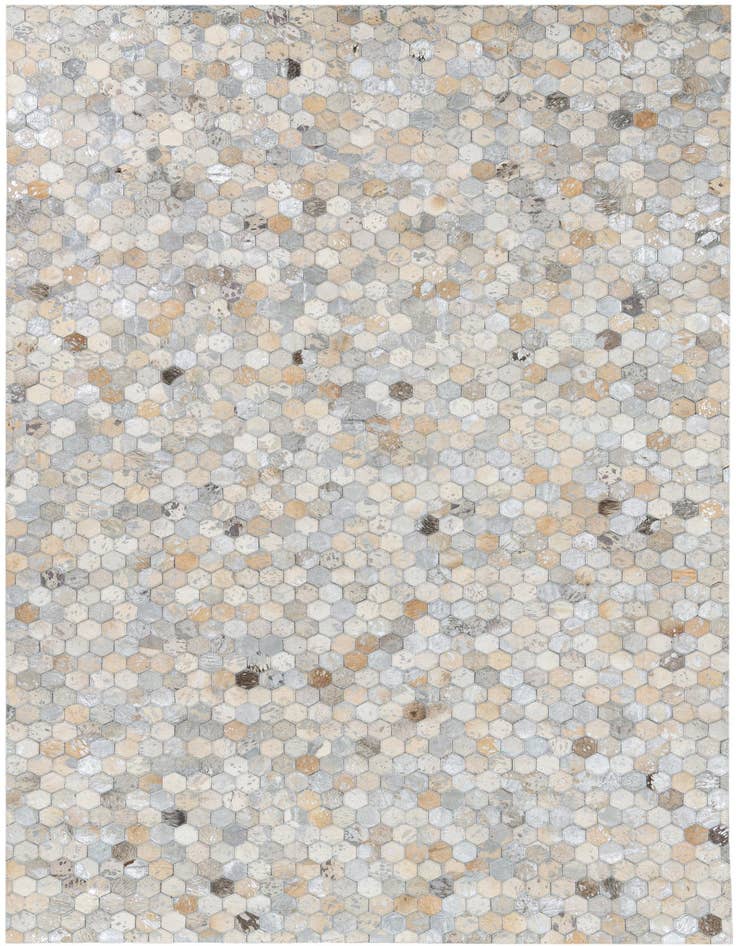 Detail image of 5' x 7' 10 Cowhide Leather Rug