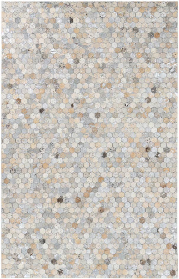 Detail image of 5' x 7' 10 Cowhide Leather Rug