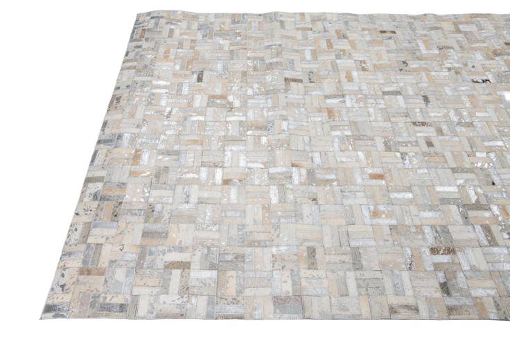 Detail image of 5' x 7' 10 Cowhide Leather Rug