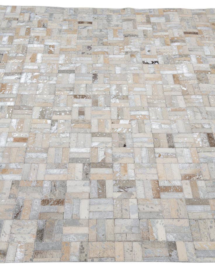 Detail image of 5' x 7' 10 Cowhide Leather Rug