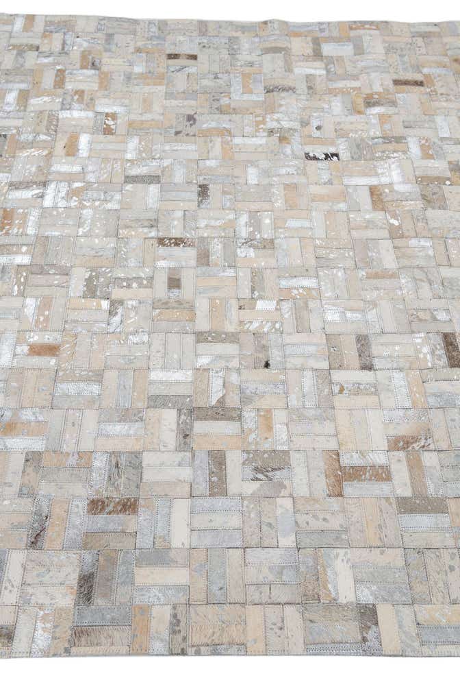 5' x 7' 10 Cowhide Leather Rug