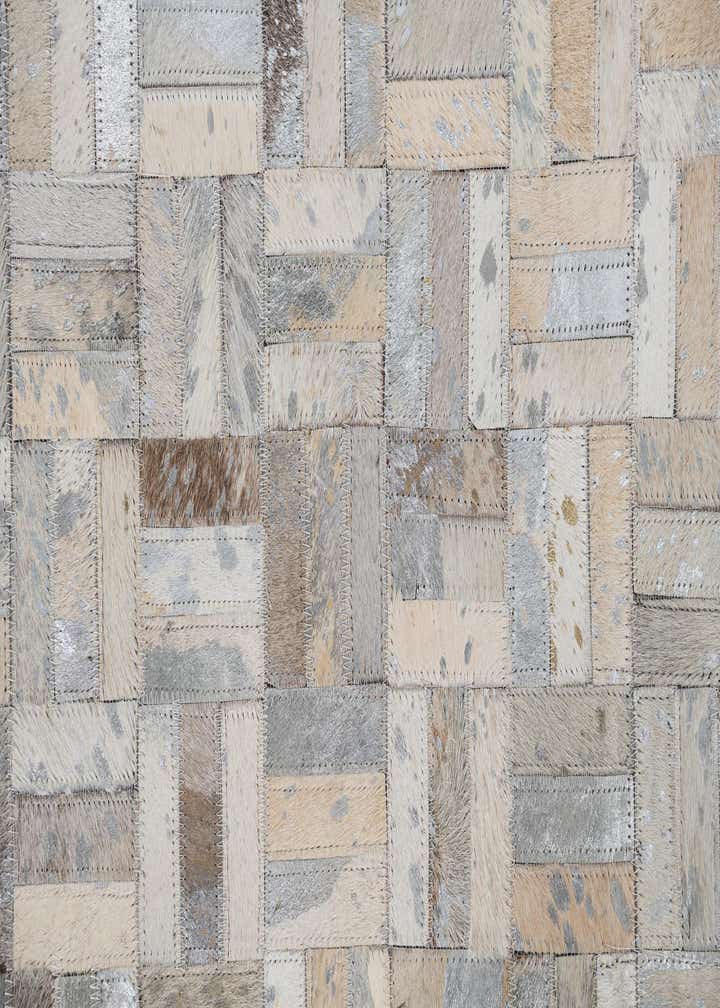 5' x 7' 10 Cowhide Leather Rug