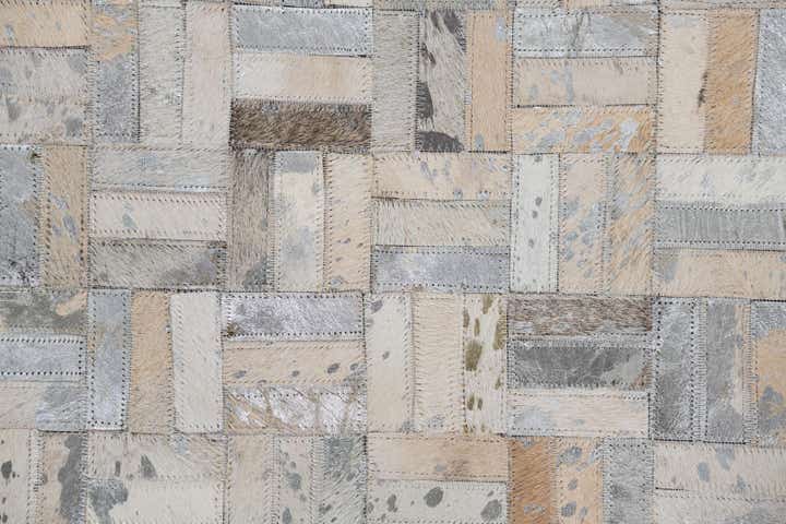 5' x 7' 10 Cowhide Leather Rug