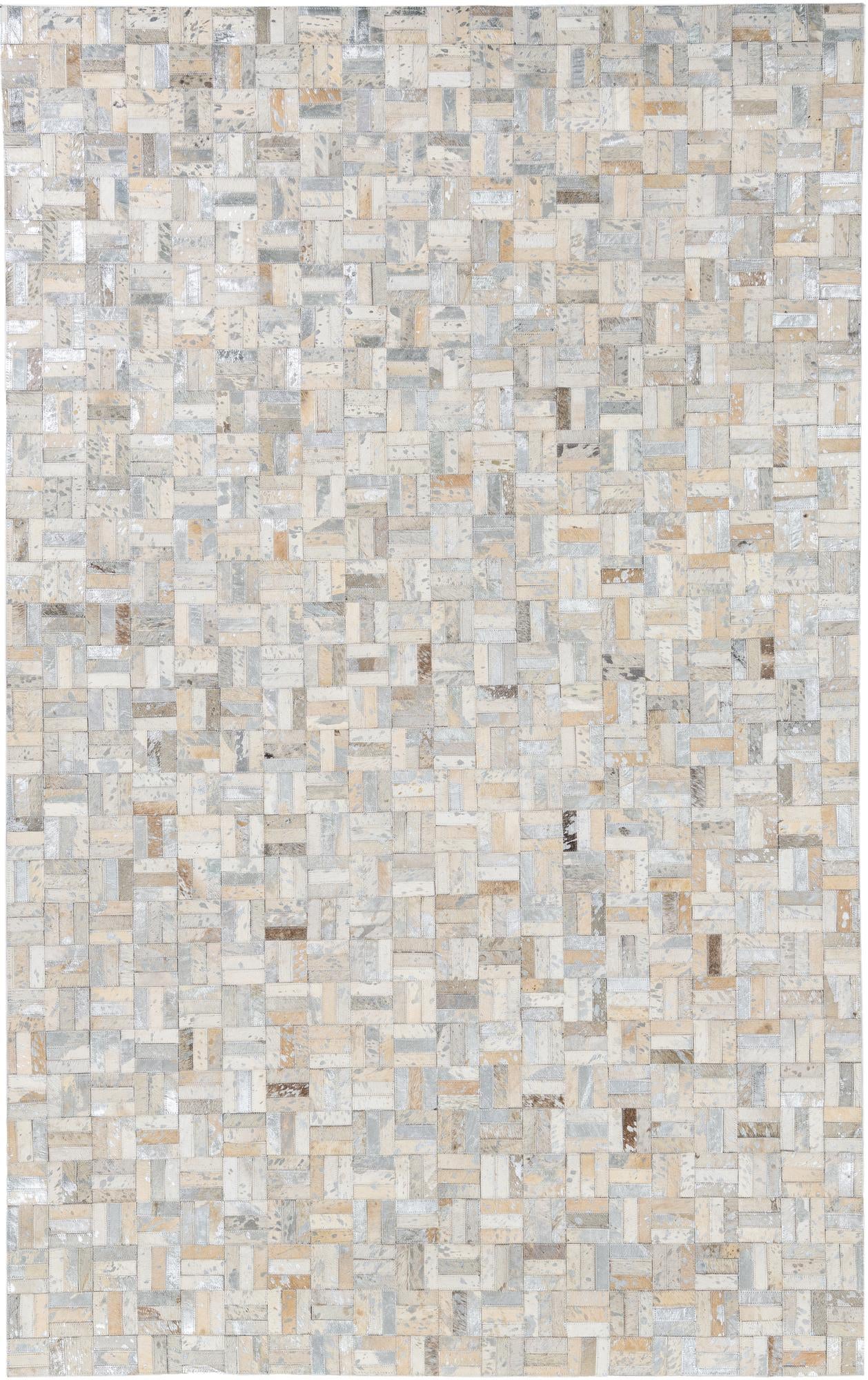 5' x 7' 10 Cowhide Leather Rug