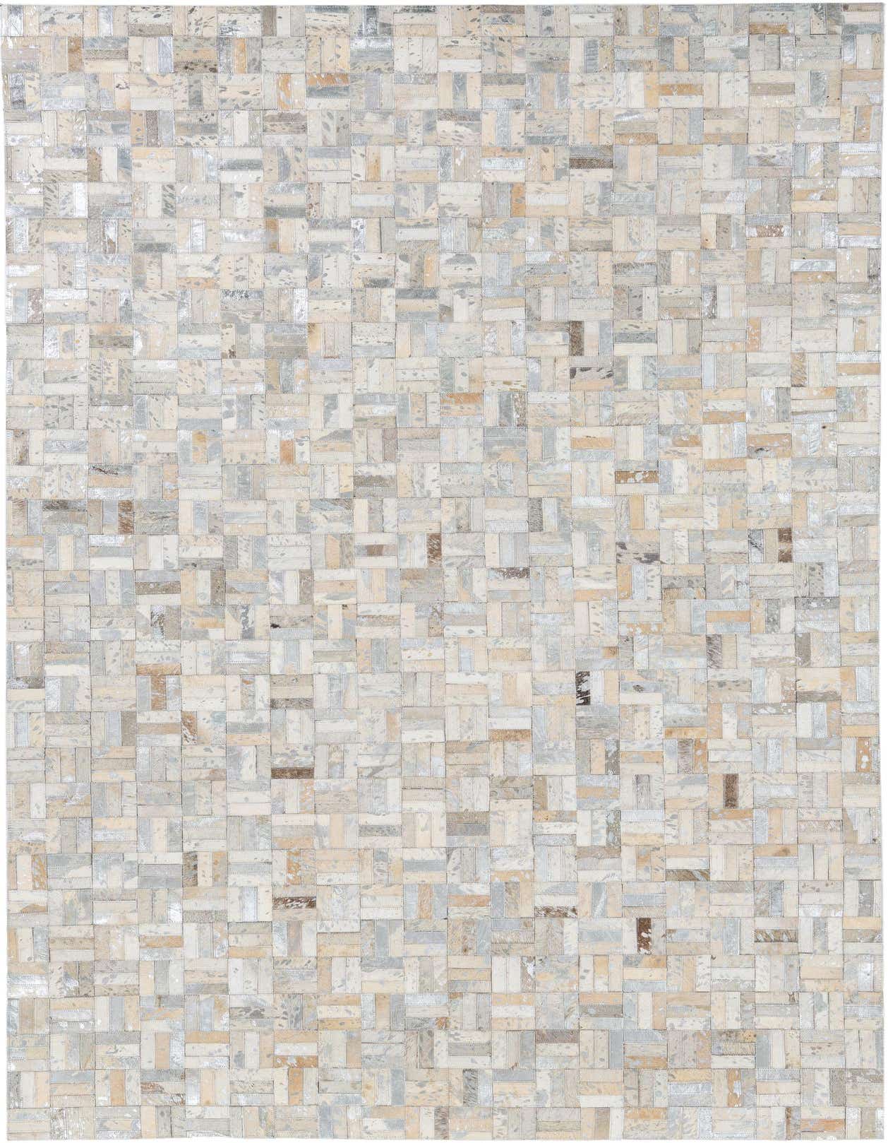 5' x 7' 10 Cowhide Leather Rug