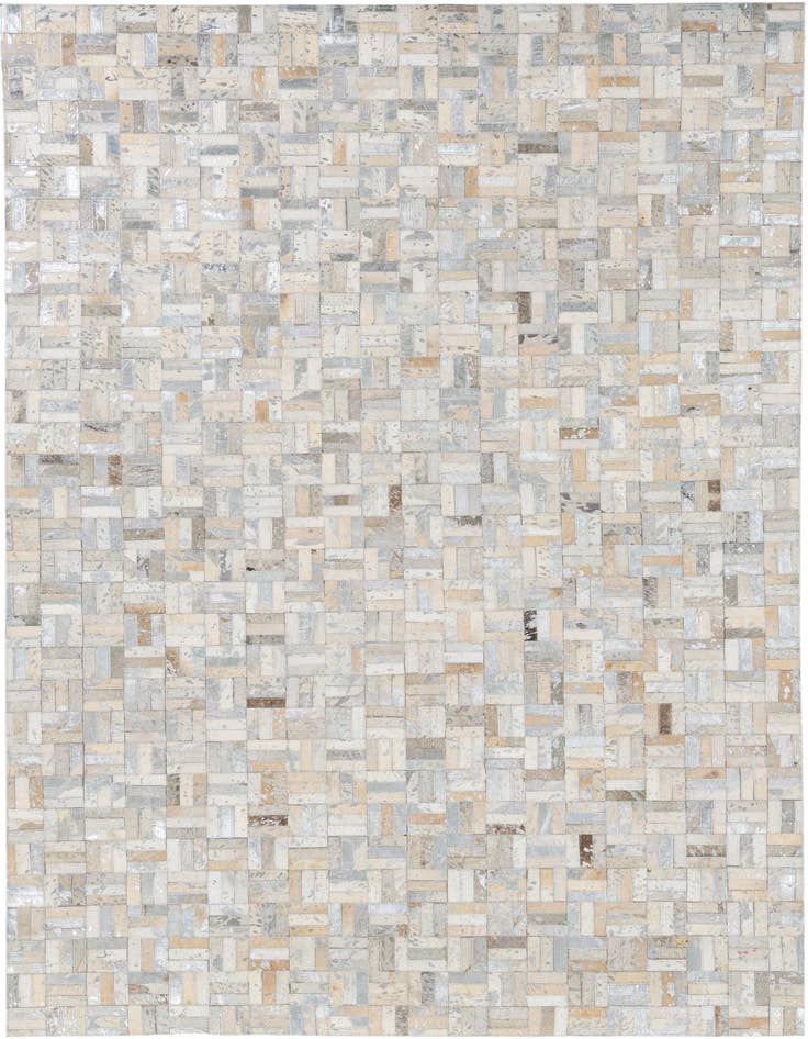 Detail image of 5' x 7' 10 Cowhide Leather Rug