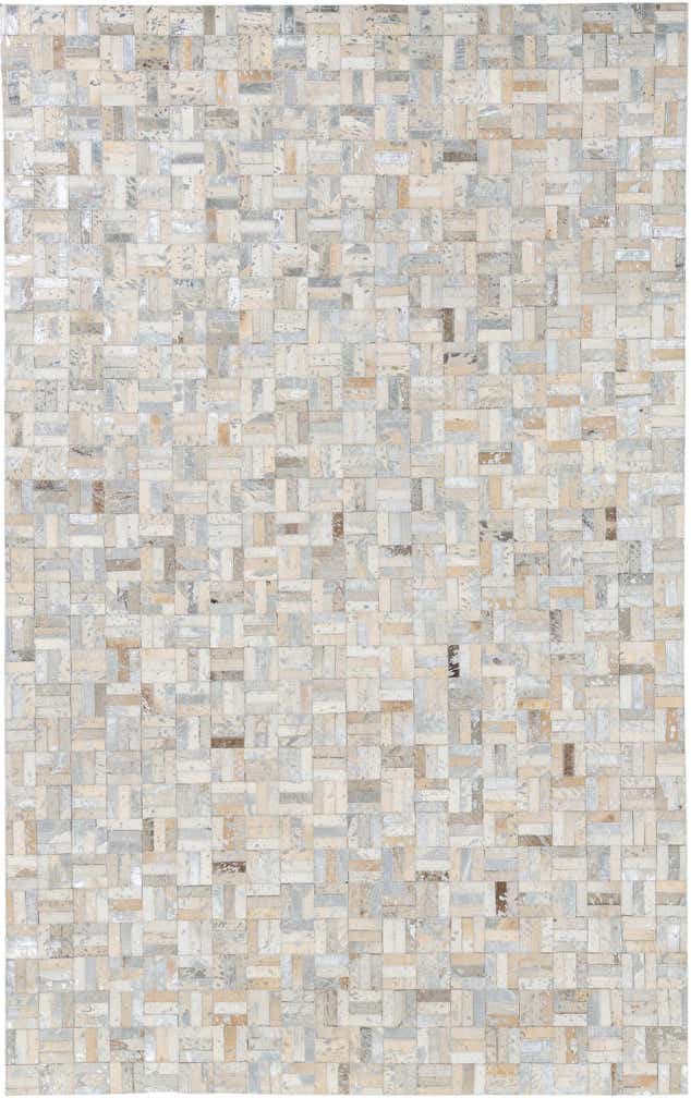 5' x 7' 10 Cowhide Leather Rug